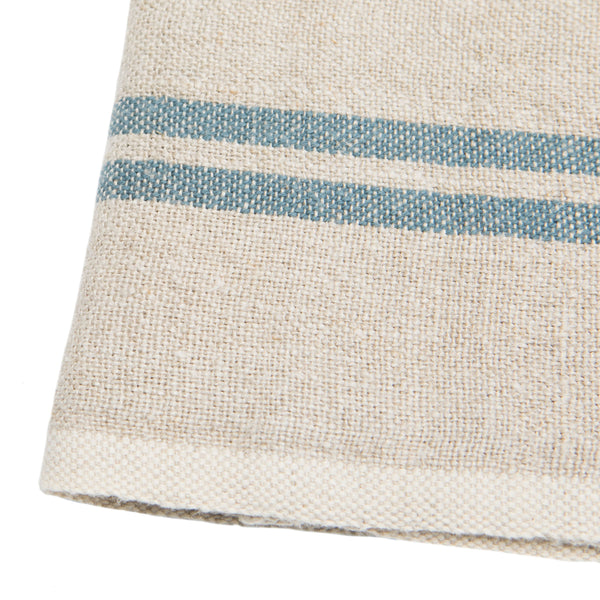 Couleur Nature | Vintage Linen Natural/Blue Towels, Set of 2