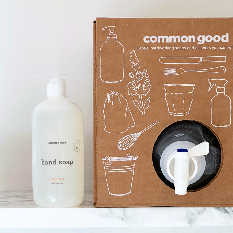 Common Good | Glass Cleaner 2.5 Gallon Refill Box, Bergamot