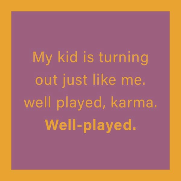 Drinks on Me - COASTER Well Played Karma: A humorous coaster for home bar decor, perfect for protecting surfaces while adding a playful touch to gatherings.