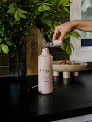 L'AVANT Collective - Multipurpose Surface Cleaner Refill - Blushed Bergamot being poured into a bottle for sustainable cleaning.