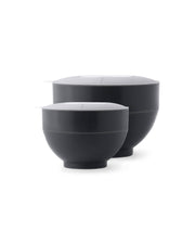 W&P - Standard Size Popcorn Popper, silicone reusable maker with black bowls and lids, ideal for movie-night popcorn, collapsible for easy storage, microwave and dishwasher safe.