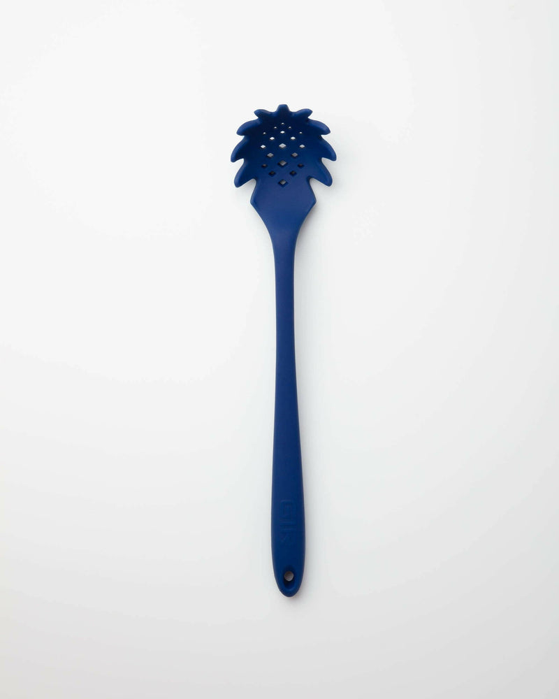 GIR Get It Right - GIR Spaghetti Spoon: Navy with a pineapple design, made from platinum-cured silicone, featuring a unibody design for hygiene and efficient scooping.
