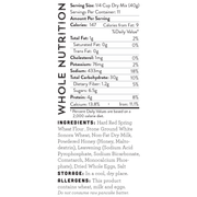 Hayden Flour Mills - White Sonora Pancake Mix label showing nutrition facts, ingredients like wheat and eggs, storage instructions, and allergen information.