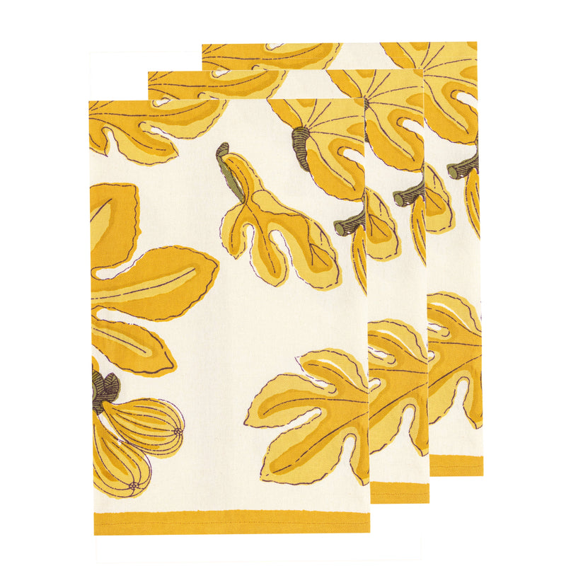 Couleur Nature - Fig Citrine Tea Towels - Set of 3