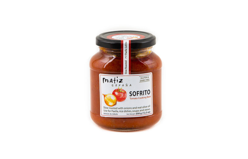 Matiz - Matiz Paella Sofrito - 12.3oz Jar; a gluten- and dairy-free tomato and onion cooking base in olive oil, ideal for paella and various dishes.