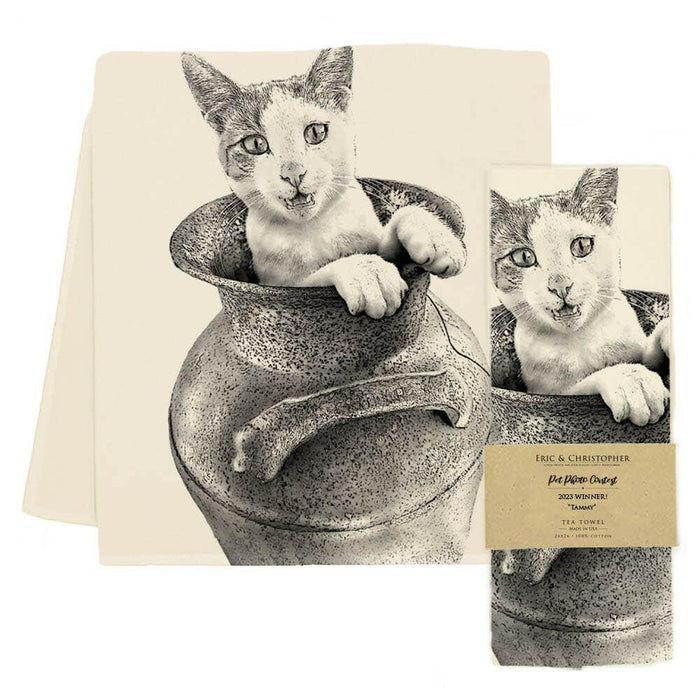 Eric & Christopher - Cat Tea Towel - "Tammy".