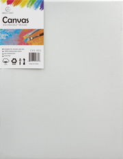 Angels Craft - Canvas - Wrapped, 1-ct (11x14 inches): White canvas with label, suitable for acrylic/oil paints, 100% unbleached cotton, acid-free, individually wrapped.