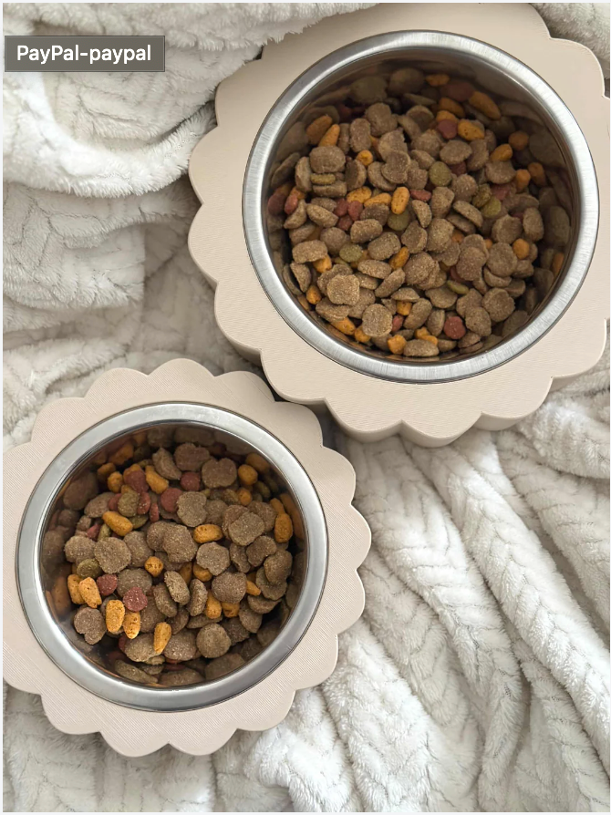 Oscar & co - Dog bowl in the shape of a daisy: Crème / S