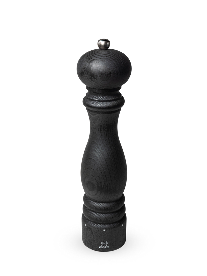 Peugeot | Paris u'Select Wooden Pepper Mill, 12 inches, featuring a matte black finish and adjustable grind settings, perfect for enhancing culinary creations.