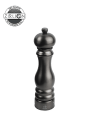 Peugeot | Paris Chef u'Select Salt Mill, Carbon, 9 inches. Sleek tabletop grinder with adjustable knob and Zirconia mechanism for fine powdered salt. Ideal for modern kitchens.