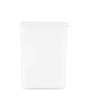 W&P - Freezer Cube Storage Containers: Set of 3, stackable white plastic containers with lids for efficient freezing and storing of various food portions.