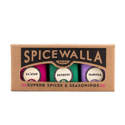 Spicewalla | Middle Eastern Spice Collections, 3 Pack: Boxed set featuring Za’atar, Berbere, and Harissa blends, perfect for culinary exploration with rich, aromatic flavors.