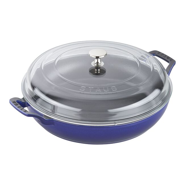 Staub | 12-inch Cast Iron Braiser With Glass Lid