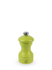 Peugeot | Bistro Salt Mill, Green Pistachio - A lime-green spice grinder with classic Peugeot design, featuring a stainless-steel adjustment knob, perfect for stylish kitchens.