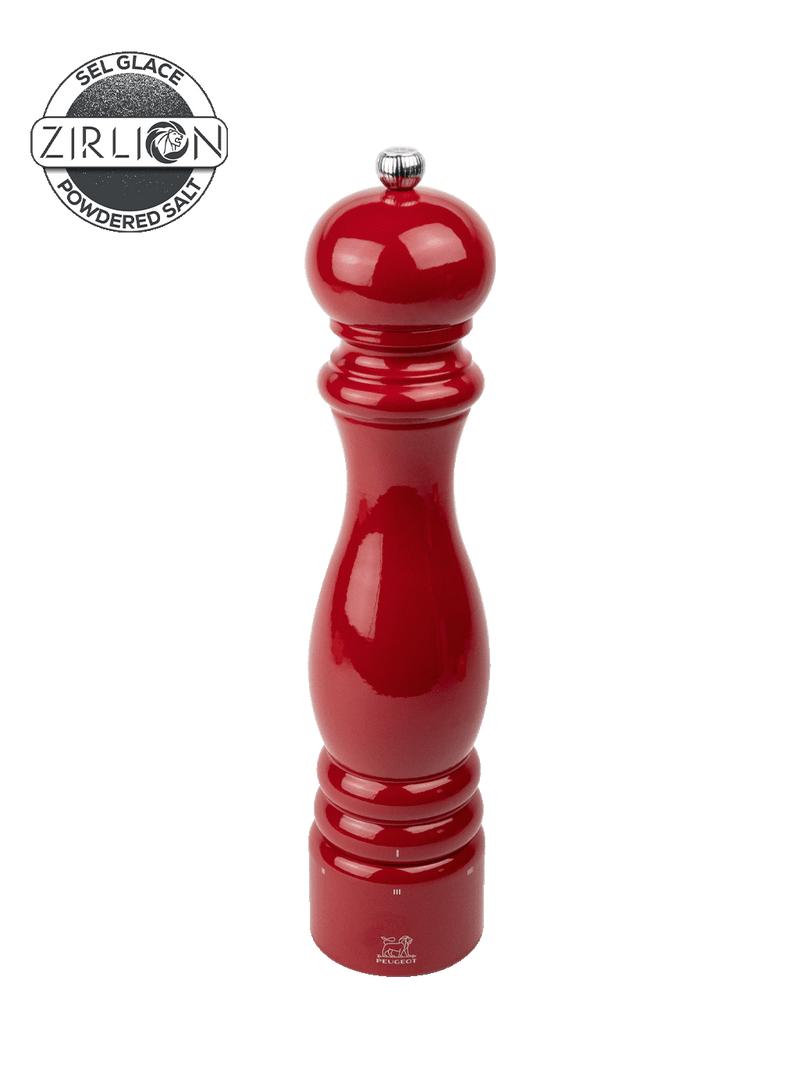 Peugeot | Paris u'Select Wooden Salt Mill, Passion Red, features a classic design with a precision grind system, perfect for enhancing your culinary creations.