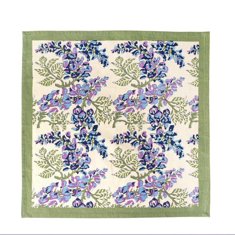 Couleur Nature | Wisteria Blue & Green Napkins, Set of 6