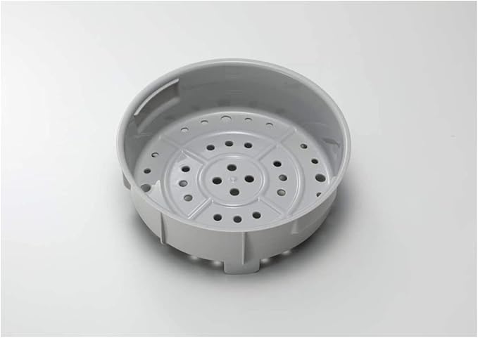 Zojirushi | Micom Rice Cooker Warmer - Stainless Brown with perforated plastic steamer tray for efficient steaming and draining, part of Athens Cooks' curated kitchen collection.