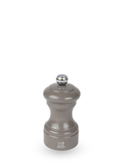 Peugeot | Bistro Salt Mill, Smoked Grey: A sleek, hourglass-shaped grinder with adjustable coarseness, embodying French café elegance, crafted in France with a steel mechanism.