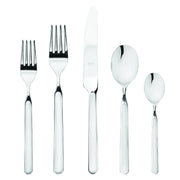 Mepra SPA - Place Set 5 Pcs Fantasia: Turtle-dove, a high-quality silverware set featuring a fork, spoon, and knife, crafted with durable stainless steel and resin.