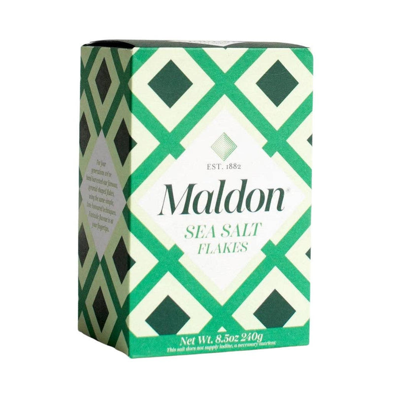 Wholesome Good - Maldon Sea Salt 8.5oz: Box of specialty sea salt flakes, ideal for enhancing your culinary creations.