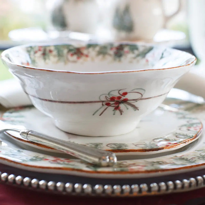Arte Italica & Crown Linen Designs | Natale Cereal Bowl