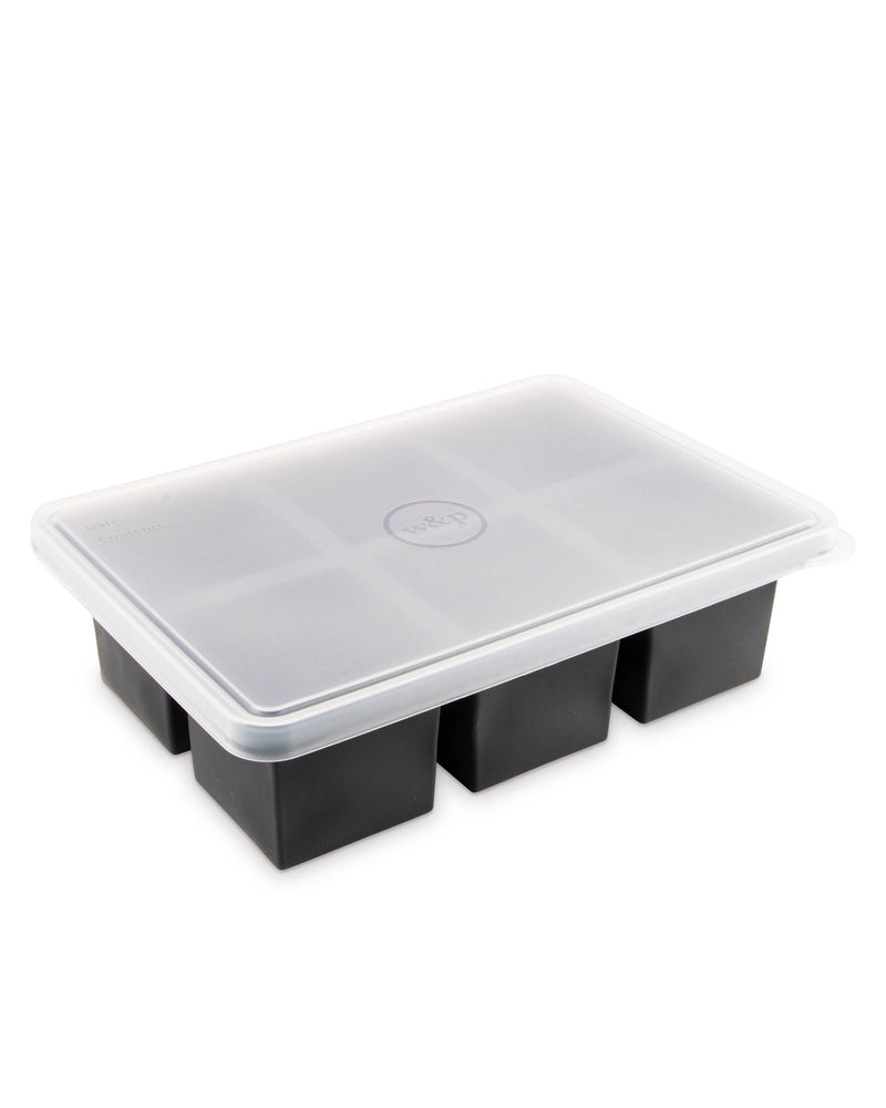 W&P | Cup Cube Silicone Food Storage Meal Prep: Blue / 6 Cube