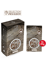 Peugeot | Line Salt Mill Aluminum & Beechwood, Carbon, 4.75 inches