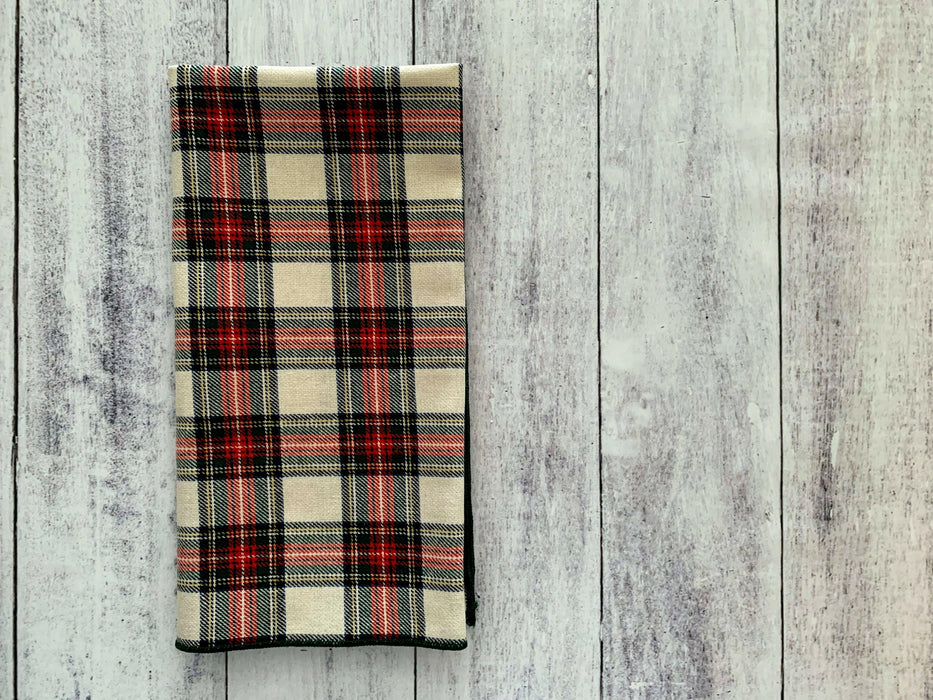 Dot and Army | Tartan Cloth Napkins | Set of four