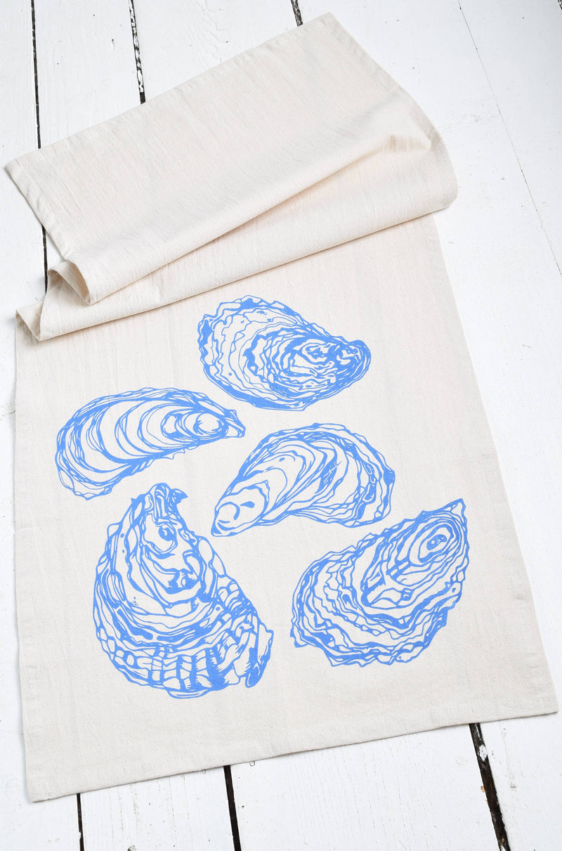 Hearth and Harrow | Oyster Tea Towel in Blue-violet - Organic Cotton - Sea Shell