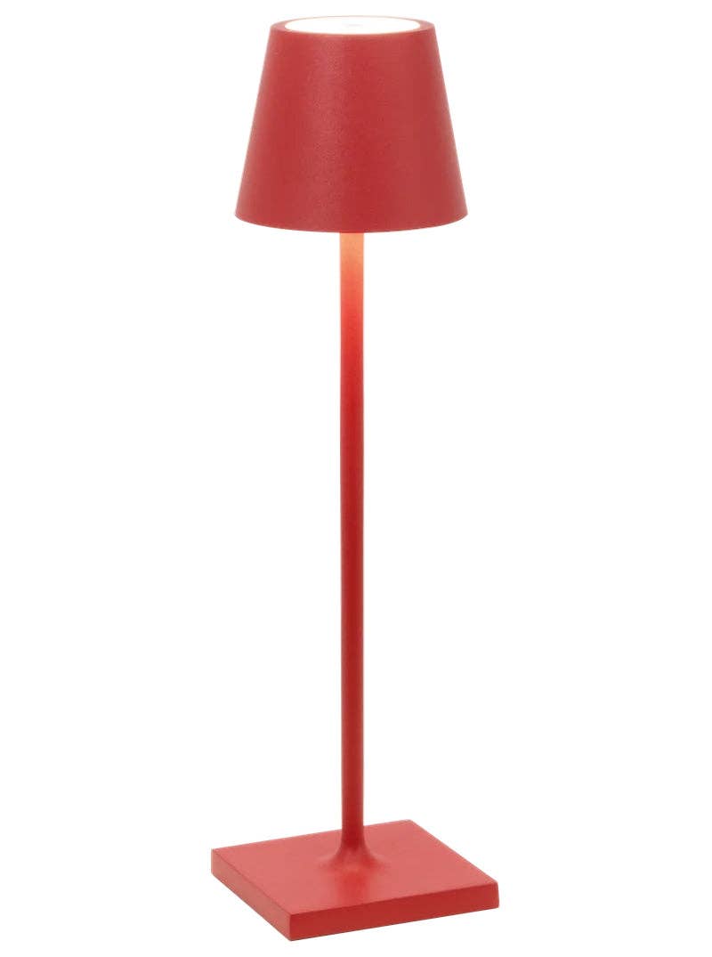 Zafferano America - Poldina Pro Micro Cordless Lamp: Sleek, touch-dimmable LED table lamp with a modern design, ideal for versatile indoor and outdoor lighting solutions.