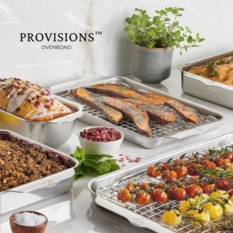 Hestan | OvenBond Tri-Ply Bakeware, Medium Sheet Pan with Rack