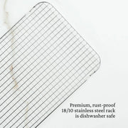 Hestan | OvenBond Tri-Ply Bakeware, Medium Rack Only: Premium rust-proof stainless-steel rack, dishwasher safe, enhances baking with superior air circulation for even cooking.