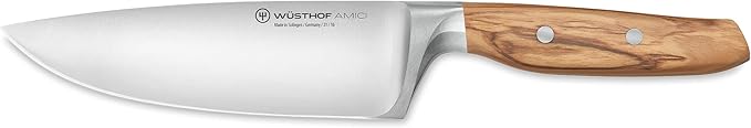 Wüsthof Amici 6 Chef's Knife with sleek blade, ideal for precise culinary tasks, featured at Athens Cooks, renowned for premium kitchen tools and expert advice.