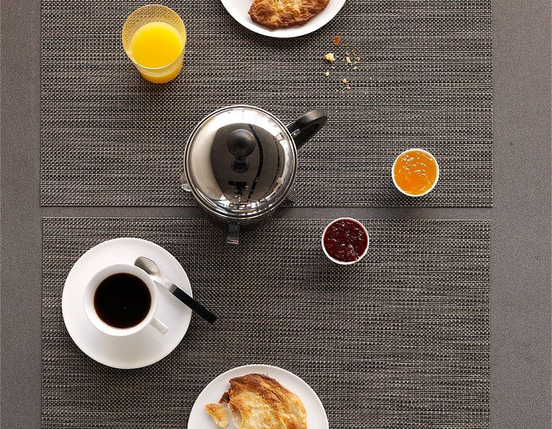 Chilewich | Mini Basketweave Rectangle Placemats - Light Grey