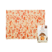 Bee's Wrap - Bread Wrap - Mushroom Magic, Limited Edition, featuring a mushroom pattern, shown with packaging; eco-friendly, reusable, and compostable wrap for bread and dishes.