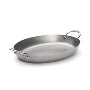 De Buyer | Oval Roasting Pan with handles, ideal for oven or grill cooking, perfect for roasting meats or vegetables, enhancing your dining experience.
