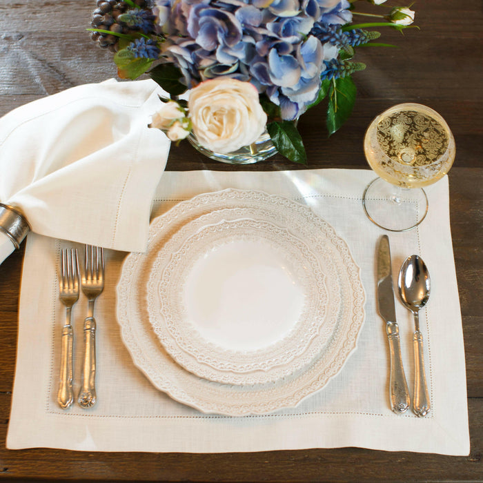 Crown Linen Designs | Hemstitch Placemat.