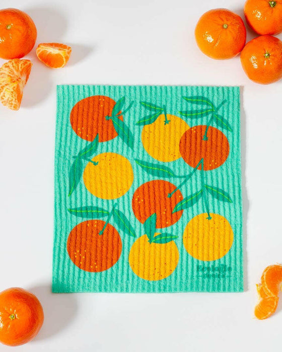 Ecologie | Oranges Swedish Dishcloth.