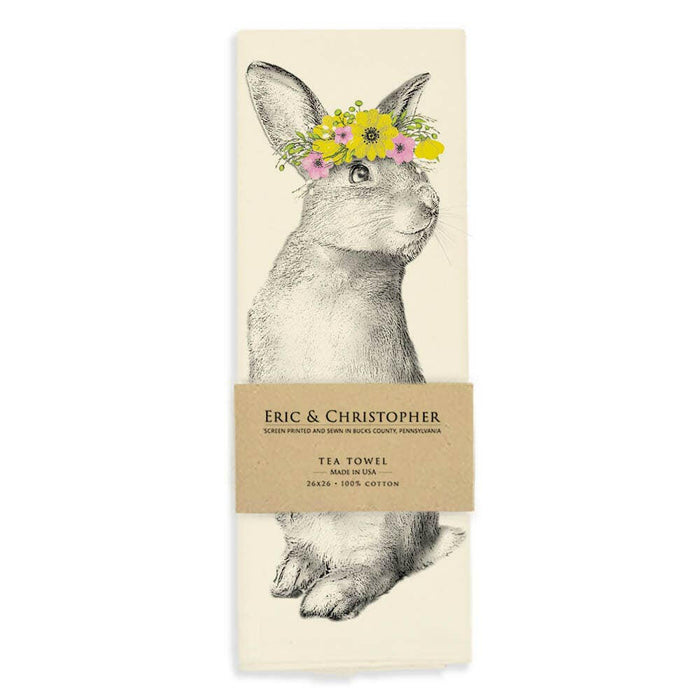 Eric and Christopher | "Peaches" the Bunny Tea Towel.