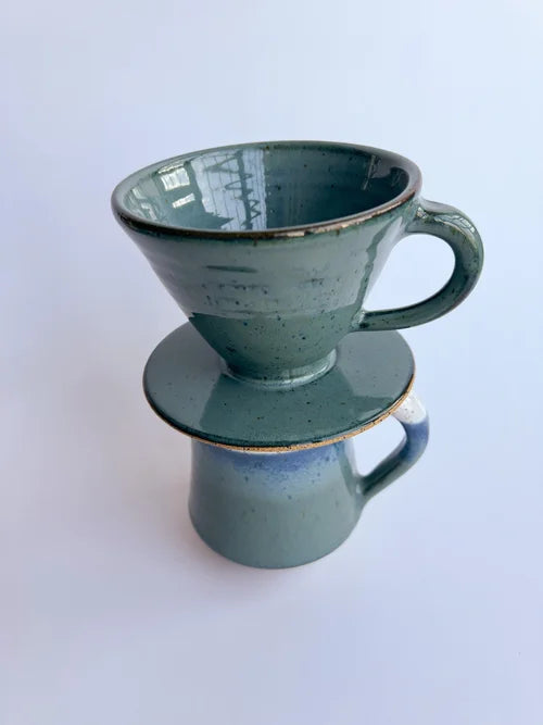 RachaelPots | Coffee Pour Over Cone W/Handle, Sage
