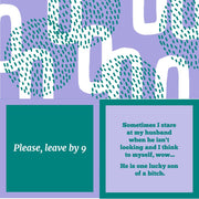 Drinks on Me - NAPKIN Please Leave: A humorous cocktail napkin with witty text, perfect for parties and gatherings, enhancing the fun in any kitchen or barware setting.