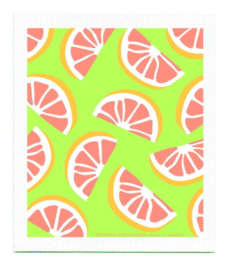 Bespoke Provisions - Pink Grapefruit  Swedish Dishcloth.