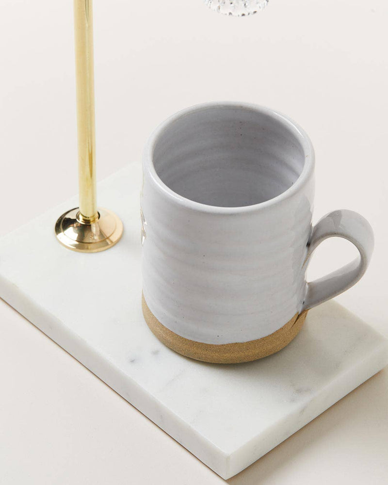 Farmhouse Pottery | Brass and Marble Pour Over Stand