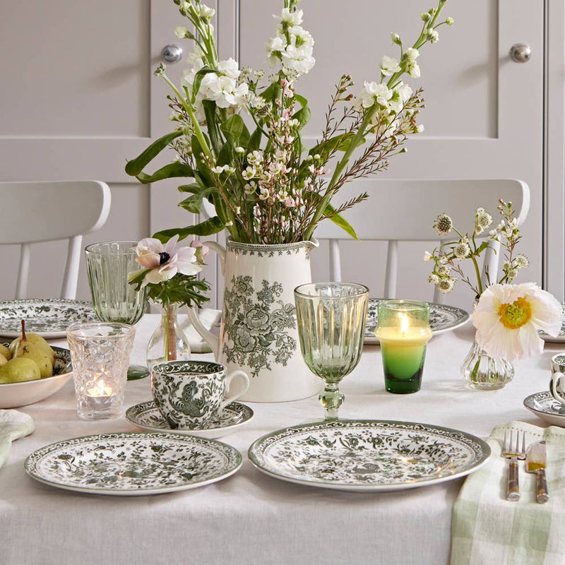 Burleigh | Green Regal Peacock Medium Plate