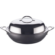 Hestan | Nanobond 14 Wok, a sleek kitchenware piece with a lid, ideal for versatile cooking, available at Athens Cooks.