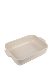Peugeot | Appolia Rectangular Baking Dish, Ecru with integrated handles, ideal for even cooking and easy cleaning. Perfect for Athens Cooks' curated kitchen essentials.