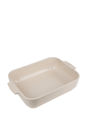 Peugeot | Appolia Rectangular Baking Dish, Ecru, featuring integrated handles for easy transport, perfect for roasting or baking. Durable, ovenproof design ideal for any kitchen.