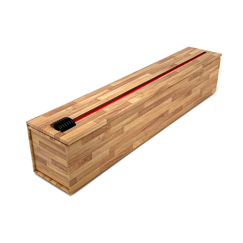 ChicWrap | Parchment Paper Dispensers - Butchers Block Parchment Dispenser: A durable wooden box designed for clean cutting of parchment paper, ideal for cooking and baking.