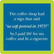 Drinks on Me - COASTER Cigarette: A humorous resin and cork coaster, perfect for adding charm and laughter to coffee tables or bar carts.