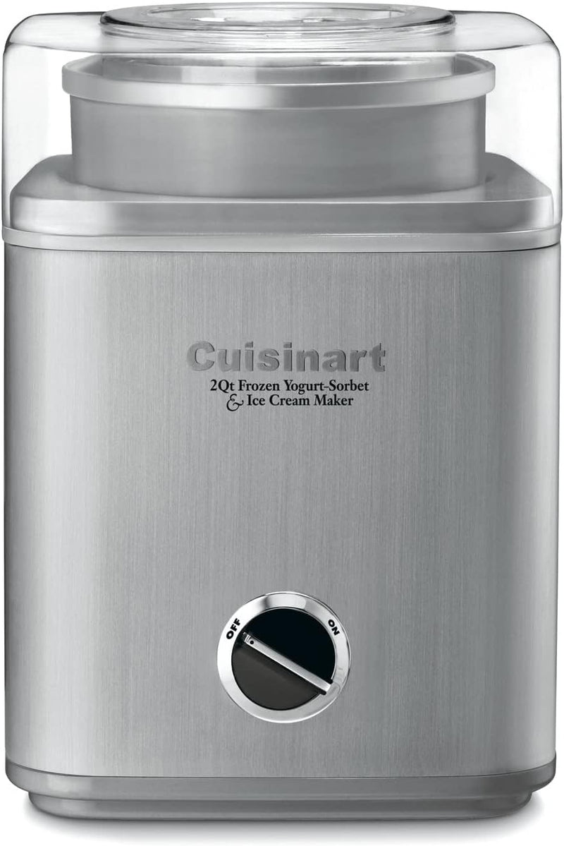Cuisinart | Pure Indulgence 2 Quart Frozen Yogurt-Sorbet & Ice Cream Maker with integrated motor and automatic mixing paddle for smooth, homemade desserts.